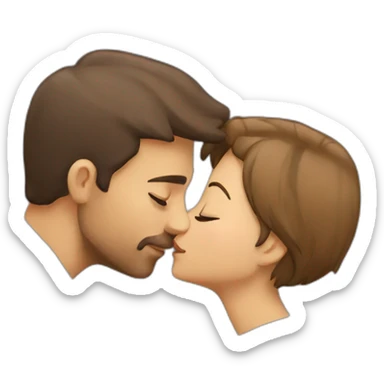Romantic kiss sticker