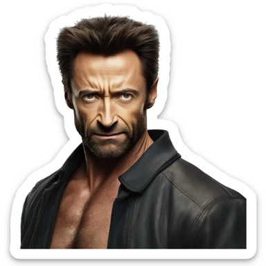 Hugh Jackman as a Wolverine  sticker