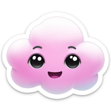 Pink disco ball cloud  sticker