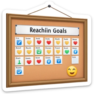 bulletin board reachable goals sticker