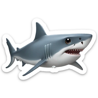 Shark playing with Star Wars ships sticker