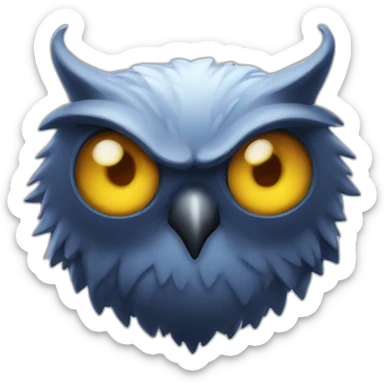 Démon a tête de chouette sticker