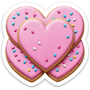 Natale rosa, biscotti estetico sticker