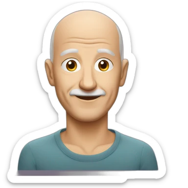 European bald IT guy in his sixties sticker