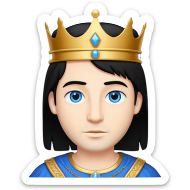 King Solomon with blue eyes, black hair sticker