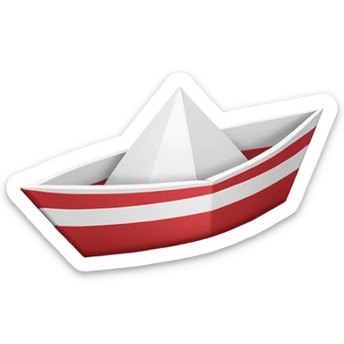 Paper Boat (white) from IT movie sticker