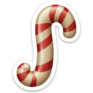 Beige candycane  sticker