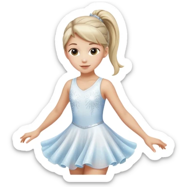 Ice skater girl sticker