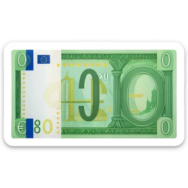 green euro banknote with '0€' sticker