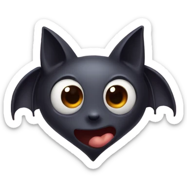 Bat heart eyes sticker
