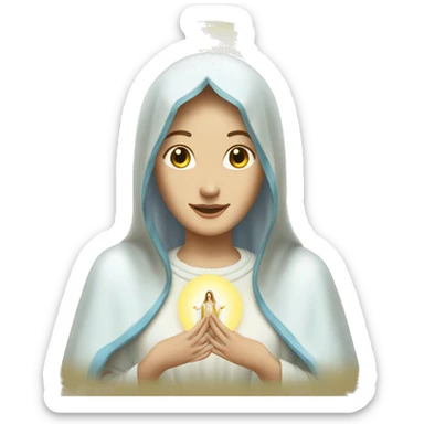 blessed virgin mary saying hi sticker