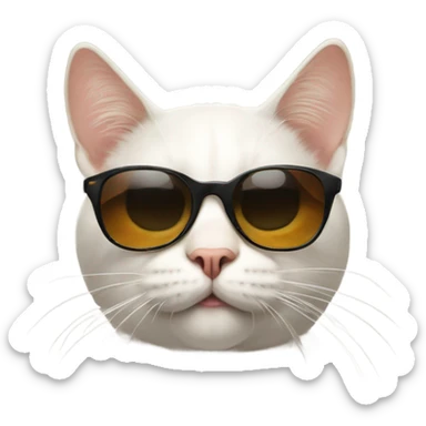 Cat with sunglasses sticker