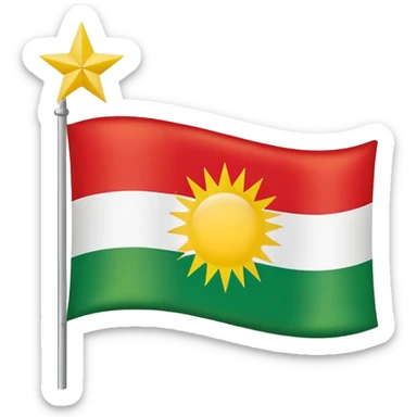 Make original kurdstan flag sticker