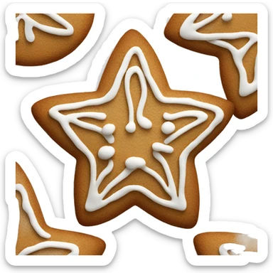 Gingerbread star cookie sticker