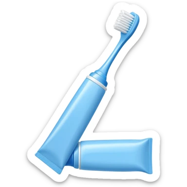toothpaste and toothbrush sticker