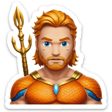 Aquaman with blue eyes sticker