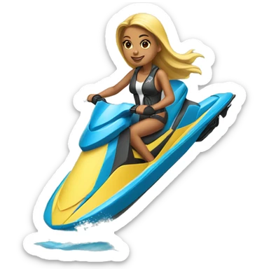 Jet ski Girl  sticker