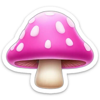Pink mushroom sticker