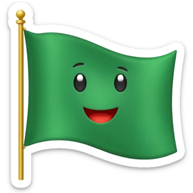Green flag emoji sticker