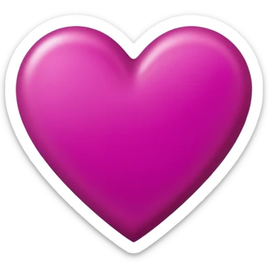 heart with a velvet magenta center sticker