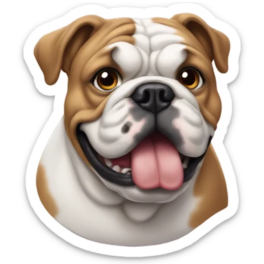 An English bulldog sticker