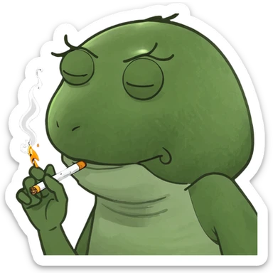 The sun smoking a joint  sticker