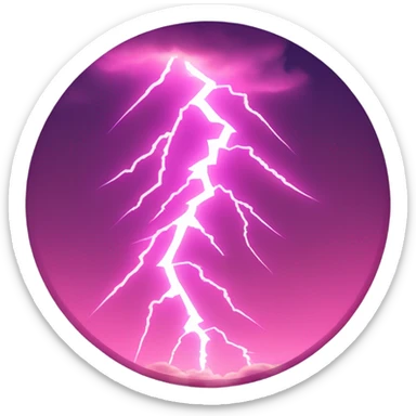 pink lightning  sticker
