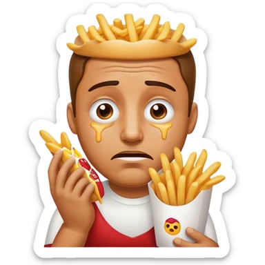 Guy who cried pataka fries sticker
