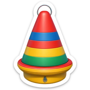 colorful pool green yellow red blue buoy sticker