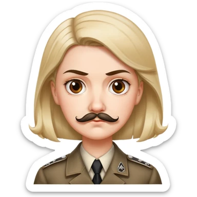 hitler with tits sticker