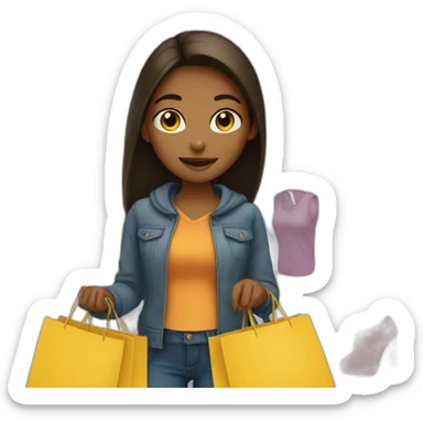 girl shopping sticker