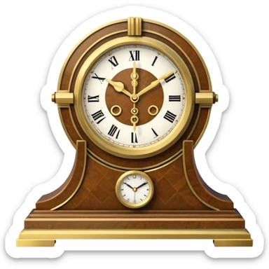 art deco mantel clock sticker