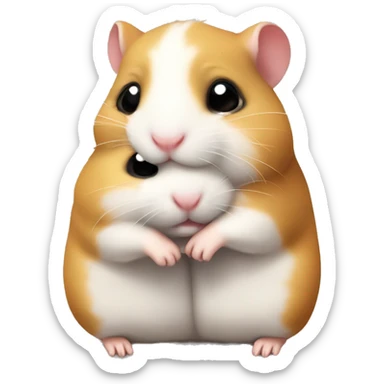 little hamsters hugging sticker