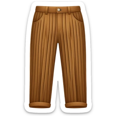 Patterned Corduroy texture ridges pants sticker