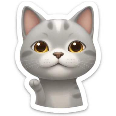un chat qui se leche la patte sticker