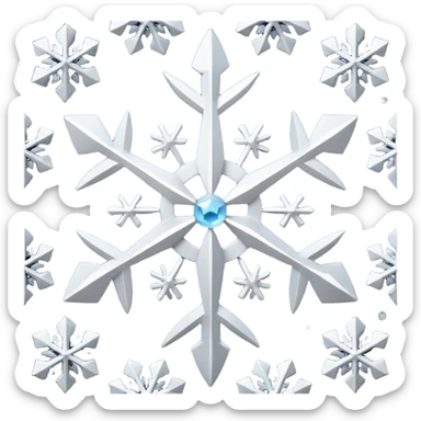 StarTrek logo with a snowflake behind it sticker