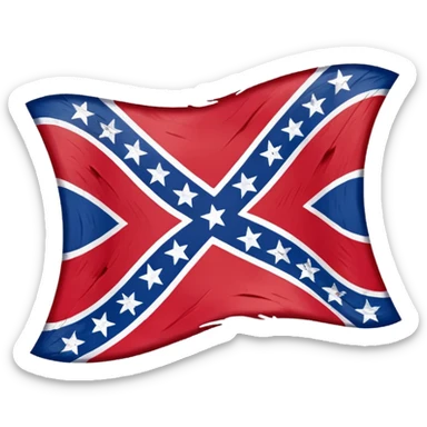  confederate flag emoji that has 13 stars in a x pattern sticker
