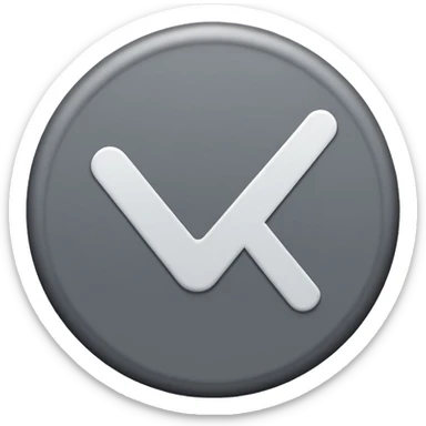 Make a grey circle with a white tick  sticker