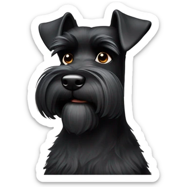 black miniature schnauzer  sticker