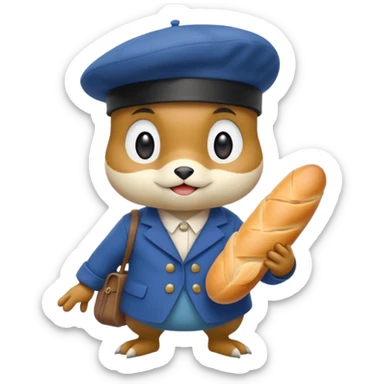 A Pokémon monster based on the theme of France  sticker