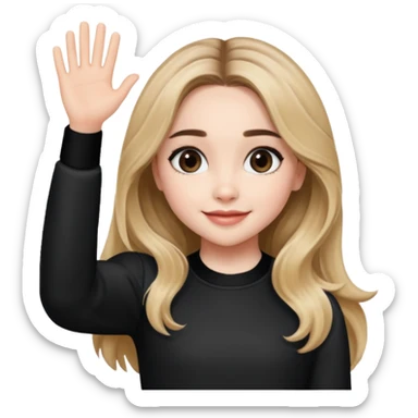 sabrina carpenter waving to fans sticker