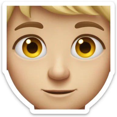 Big eyes, slightly smiling, upper sweat drop sticker