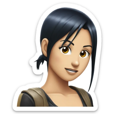 nico robin pointin on you sticker