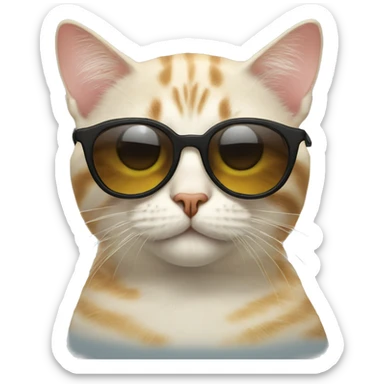 Cat with sunnies sticker