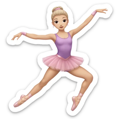 hip hop ballerina, energetic dance pose sticker