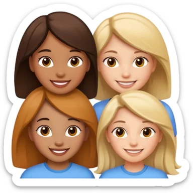 3 girl best friends sticker