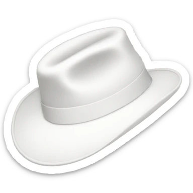 White hat with white no face sticker