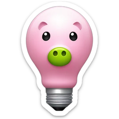 Idea bulb combine wtih piggy bank sticker