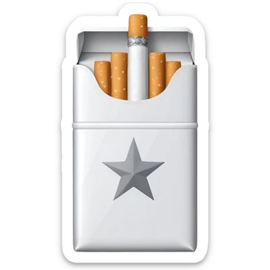 white seven stars grey shining cigaret pack with a few little white  sticker