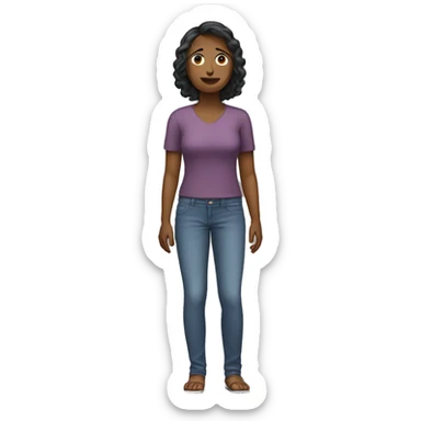  one woman full body standing without any arms sticker